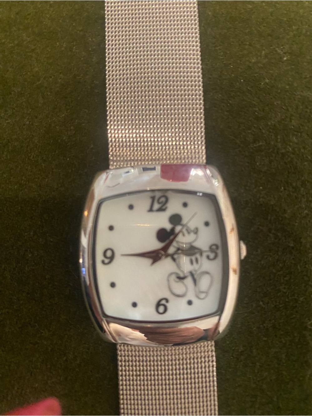 Disney Mickey Mouse Women’s Watch | Silver Mesh Band